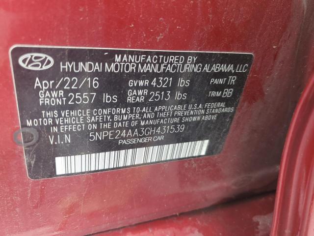 2016 HYUNDAI SONATA ECO - 5NPE24AA3GH431539