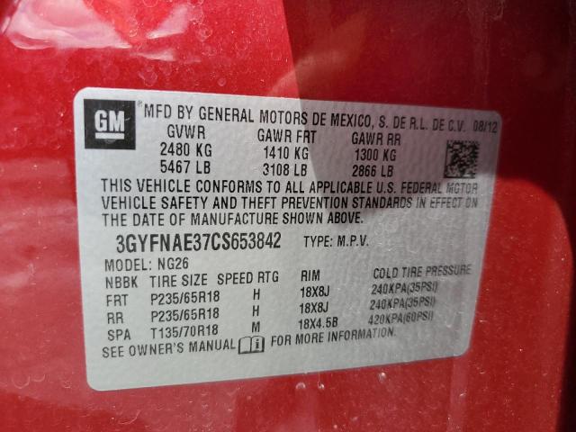 2012 CADILLAC SRX LUXURY - 3GYFNAE37CS653842