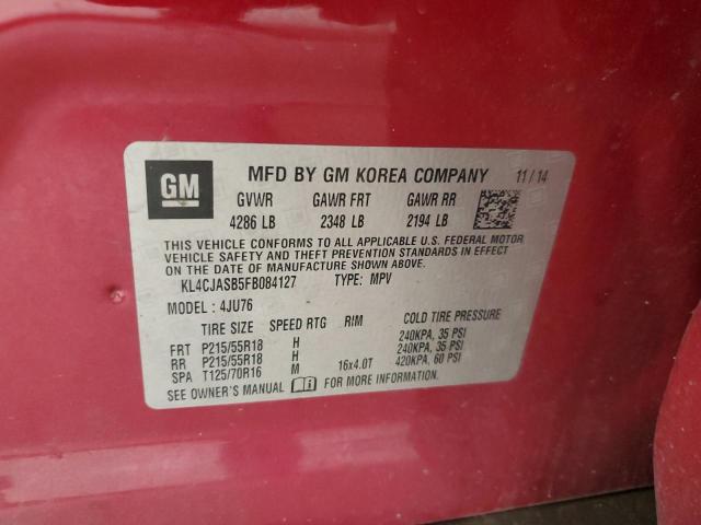 2015 BUICK ENCORE KL4CJASB5FB084127