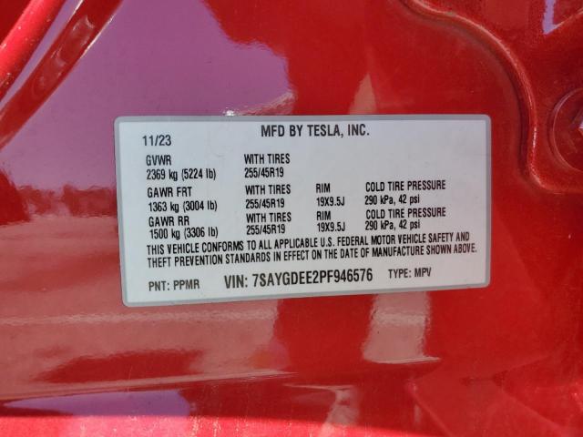 2023 TESLA MODEL Y 7SAYGDEE2PF946576