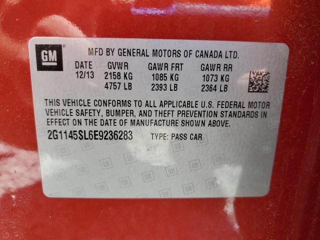 2014 CHEVROLET IMPALA LTZ - 2G1145SL6E9236283