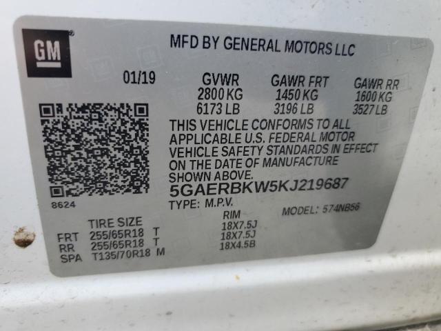 2019 BUICK ENCLAVE ES 5GAERBKW5KJ219687