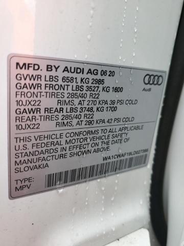 2020 AUDI SQ8 PRESTI WA1CWAF19LD027366