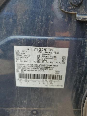 2019 FORD EDGE TITAN - 2FMPK4K99KBC01212