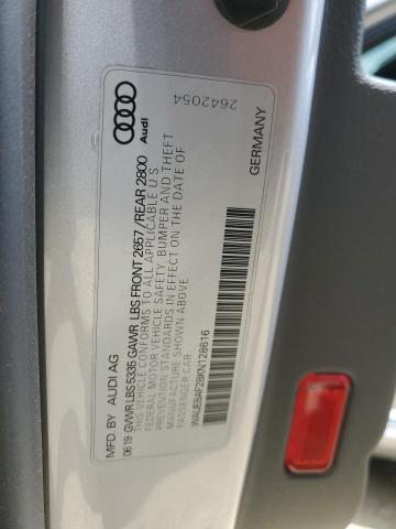 2019 AUDI A6 PREMIUM - WAUE8AF28KN128616