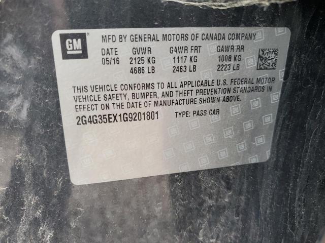2016 BUICK REGAL SPOR 2G4G35EX1G9201801