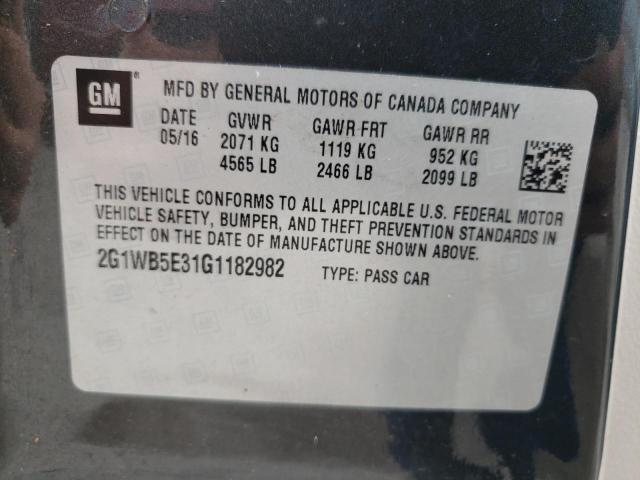 2016 CHEVROLET IMPALA LIM 2G1WB5E31G1182982