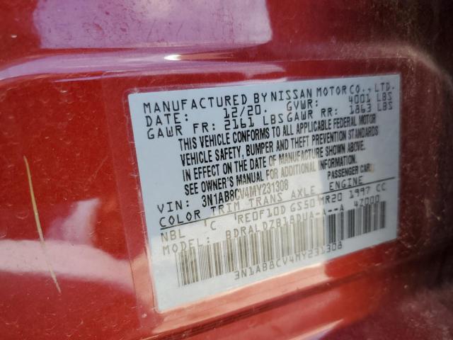 2021 NISSAN SENTRA SV 3N1AB8CV4MY231308