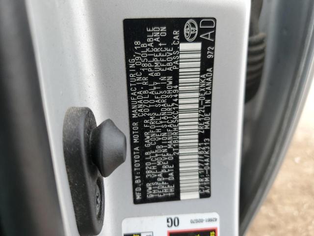 2019 TOYOTA COROLLA L - 2T1BURHE5KC174494