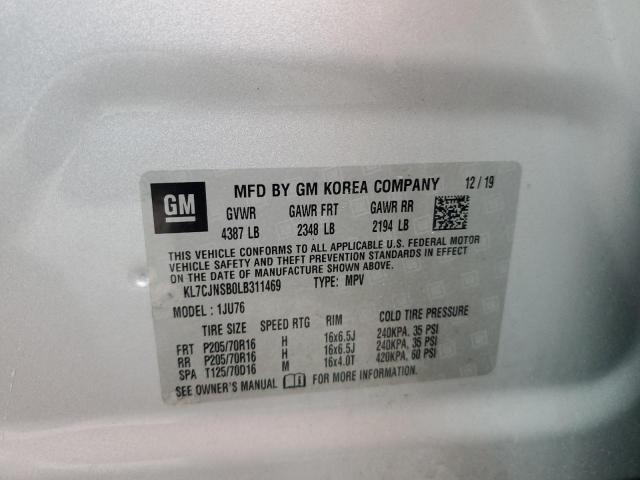 2020 CHEVROLET TRAX LS - KL7CJNSB0LB311469