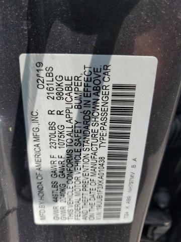 2019 ACURA TLX 19UUB1F3XKA010438
