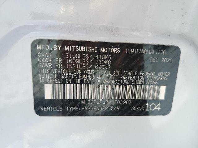 2021 MITSUBISHI MIRAGE G4 ML32FUFJ7MHF03987