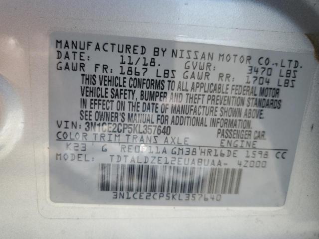 2019 NISSAN VERSA NOTE - 3N1CE2CP5KL357640