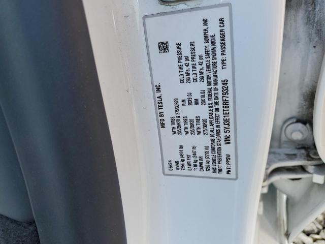 2024 TESLA MODEL 3 5YJ3E1ET6RF793245