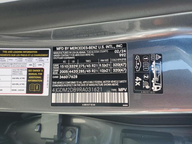 2024 MERCEDES-BENZ EQS SUV 45 - 4JGDM2DB9RA031621