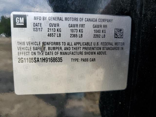 2017 CHEVROLET IMPALA LT - 2G1105SA1H9168635