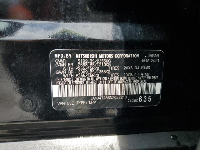 2022 MITSUBISHI OUTLANDER JA4J4TA86NZ052213