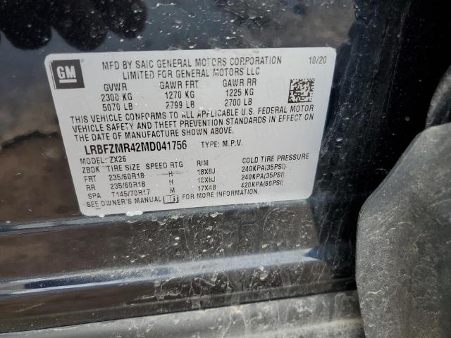 2021 BUICK ENVISION P LRBFZMR42MD041756