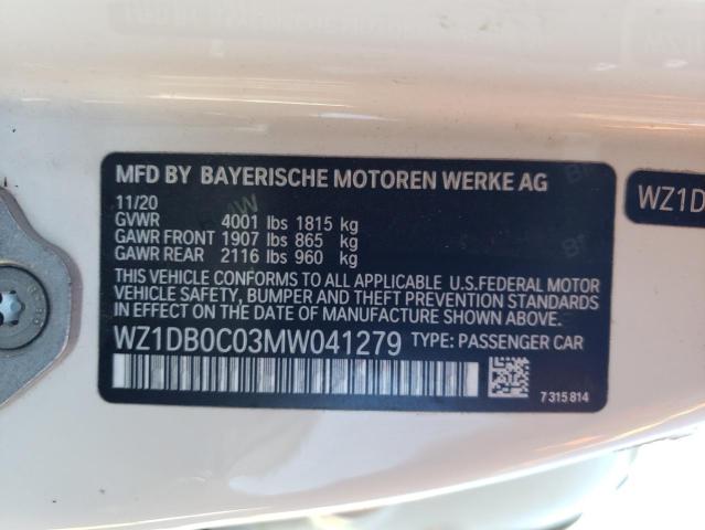 2021 TOYOTA SUPRA BASE - WZ1DB0C03MW041279