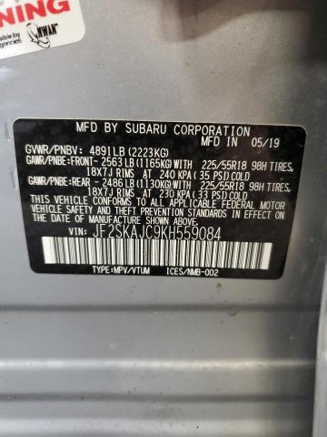 2019 SUBARU FORESTER S - JF2SKAJC9KH559084