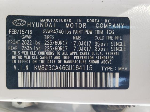 2016 HYUNDAI TUCSON LIM - KM8J3CA46GU184115