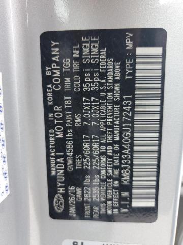 2016 HYUNDAI TUCSON LIM - KM8J33A40GU172431