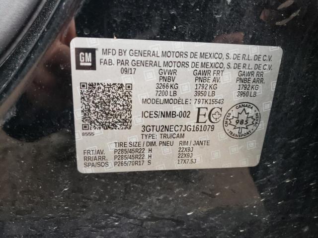2018 GMC SIERRA K15 - 3GTU2NEC7JG161079