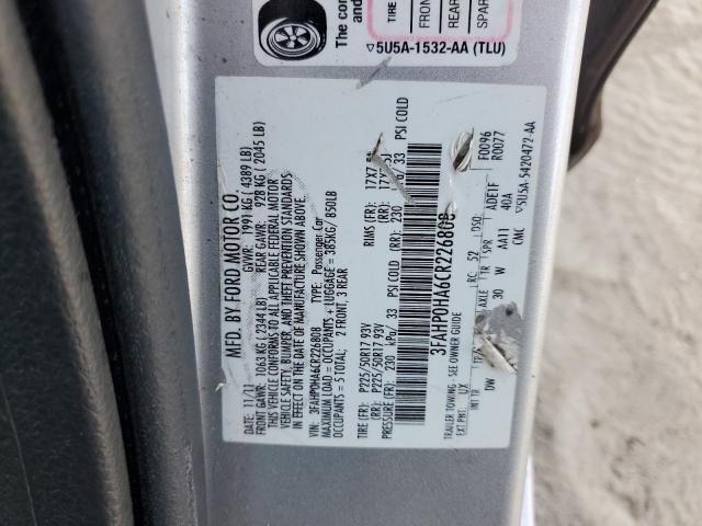 2012 FORD FUSION SE - 3FAHP0HA6CR226808
