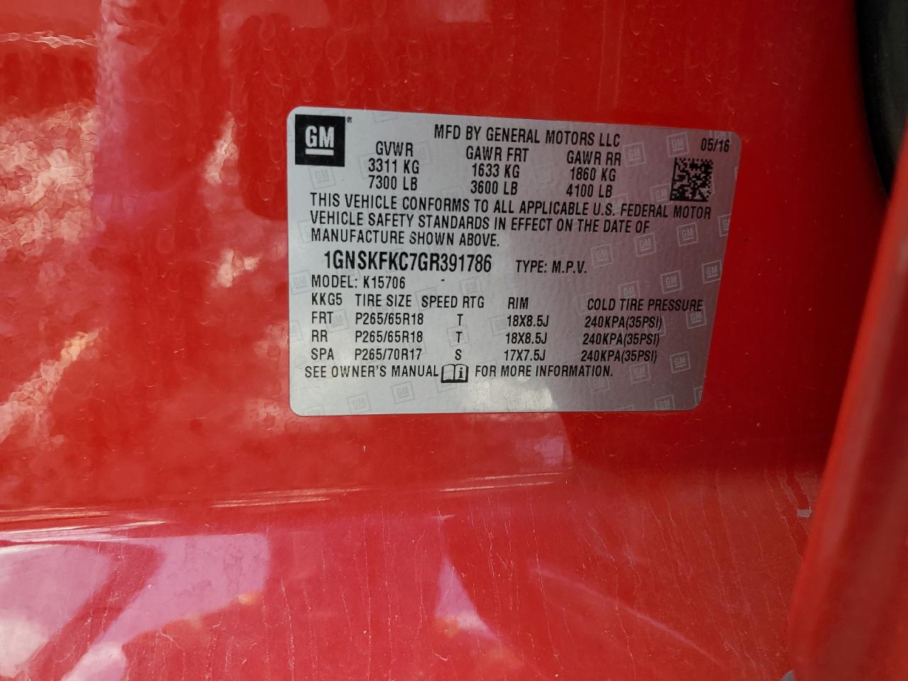 CHEVROLET TAHOE SPECIAL