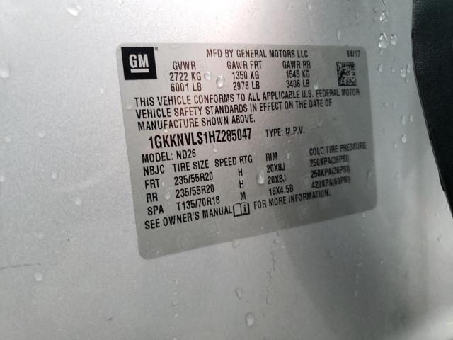 2017 GMC ACADIA ALL - 1GKKNVLS1HZ285047