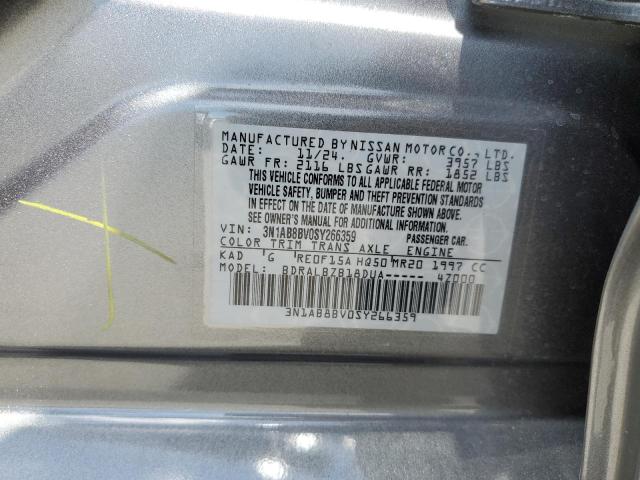 2025 NISSAN SENTRA S 3N1AB8BV0SY266359