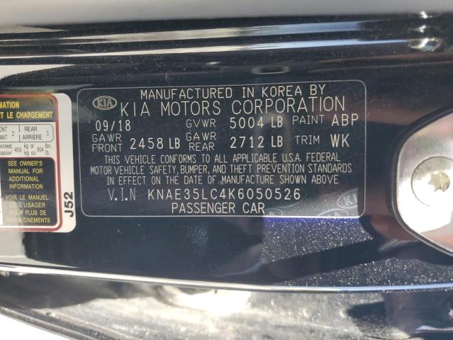 2019 KIA STINGER GT KNAE35LC4K6050526