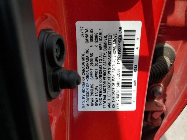 2017 HONDA CIVIC EX 2HGFC1F34HH653366