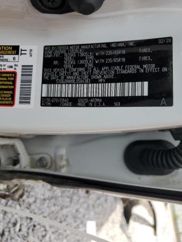 2020 TOYOTA HIGHLANDER - 5TDGZRAH9LS504383
