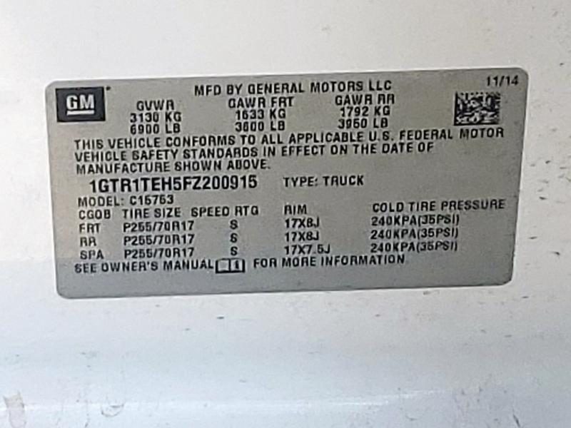 2015 GMC SIERRA C15 - 1GTR1TEH5FZ200915