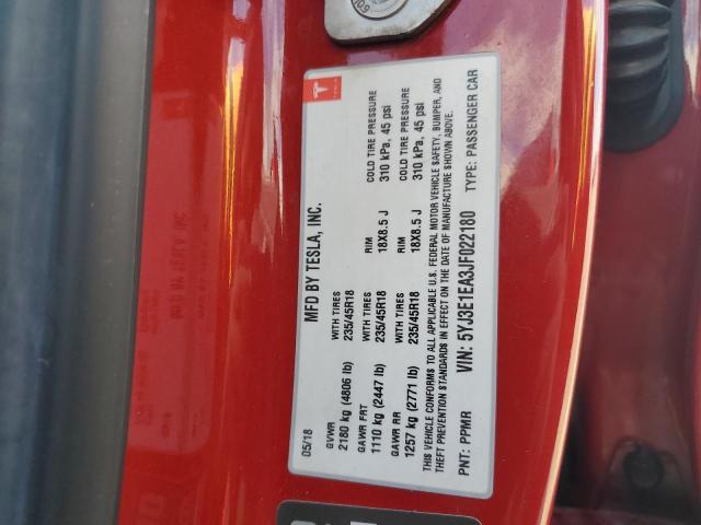 2018 TESLA MODEL 3 5YJ3E1EA3JF022180