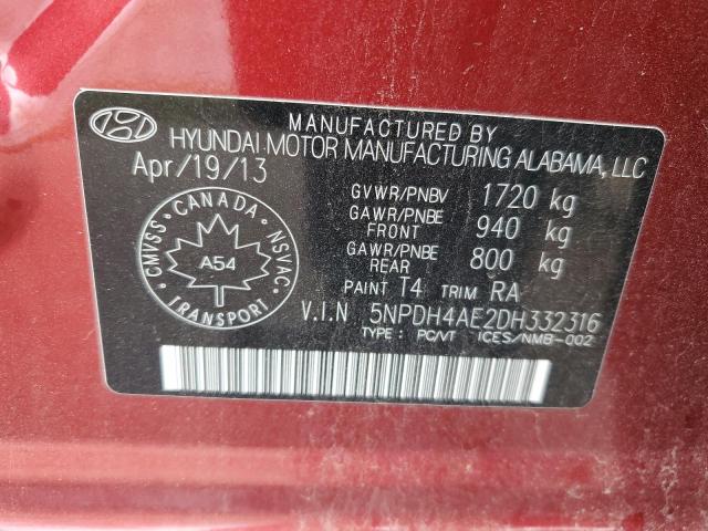 2013 HYUNDAI ELANTRA GL - 5NPDH4AE2DH332316