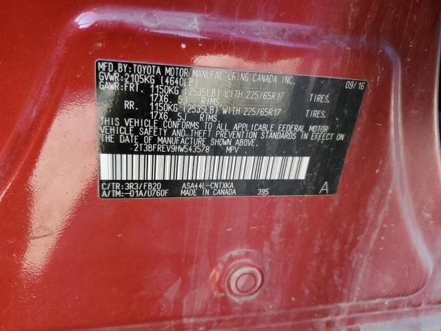 2017 TOYOTA RAV4 LE - 2T3BFREV9HW543578