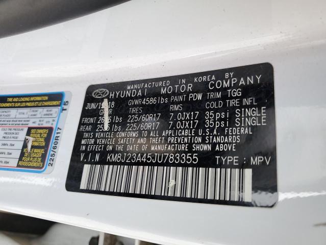 2018 HYUNDAI TUCSON SE KM8J23A45JU783355