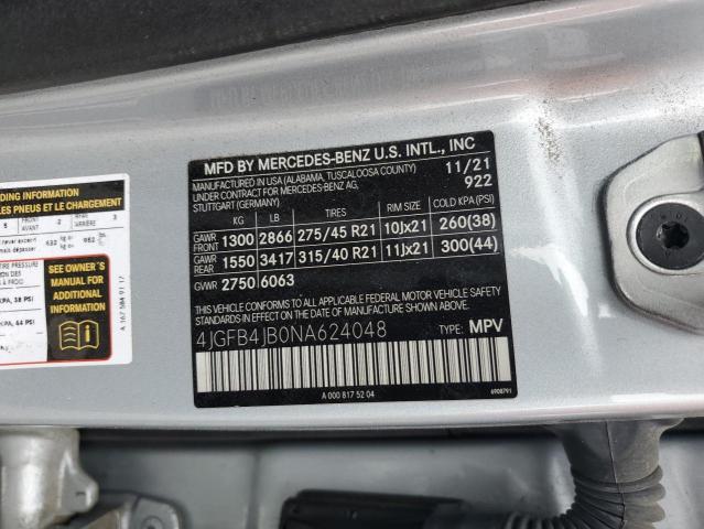 2022 MERCEDES-BENZ GLE 350 4JGFB4JB0NA624048