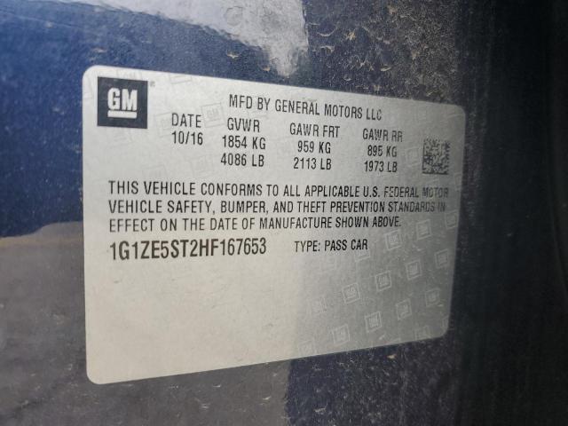 2017 CHEVROLET MALIBU LT - 1G1ZE5ST2HF167653