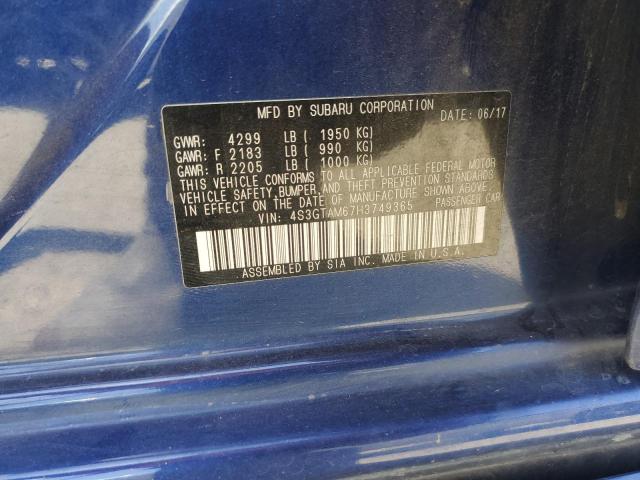 2017 SUBARU IMPREZA SP 4S3GTAM67H3749365
