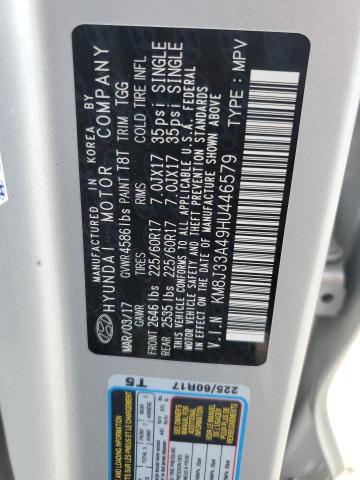 2017 HYUNDAI TUCSON LIM - KM8J33A49HU446579