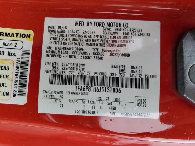 2018 FORD MUSTANG - 1FA6P8TH6J5131806