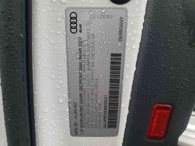 2021 AUDI A7 E PREST WAUVPBF29MN039021