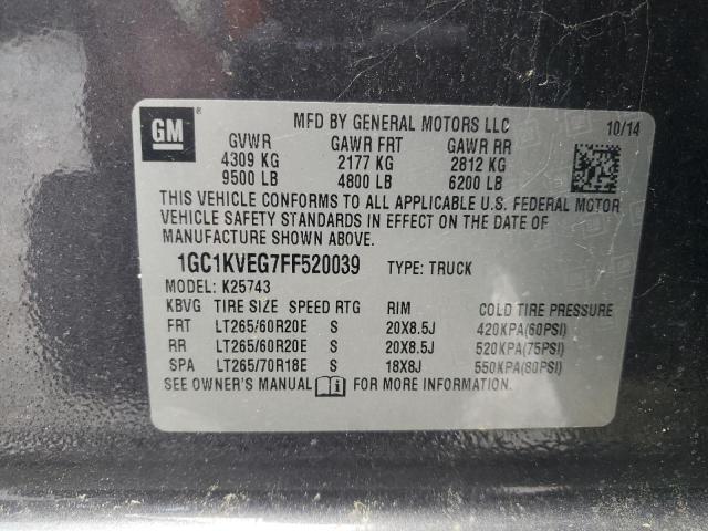 2015 CHEVROLET SILVERADO - 1GC1KVEG7FF520039