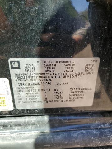 2017 BUICK ENCLAVE 5GAKRAKD4HJ301964