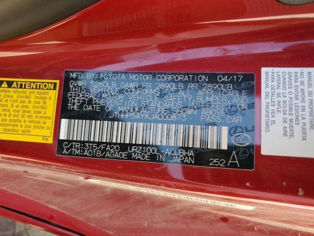 2018 LEXUS LC 500 JTHHP5AYXJA000873