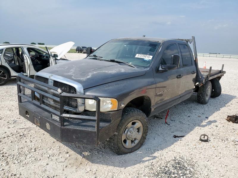 DODGE RAM 2500 S 2004 gray crew pic diesel 3D7KU28C04G268139 photo #1