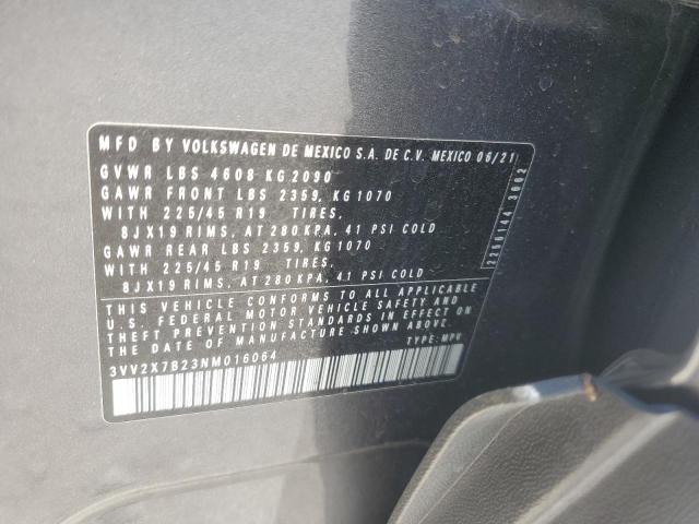 2022 VOLKSWAGEN TAOS SEL 3VV2X7B23NM016064